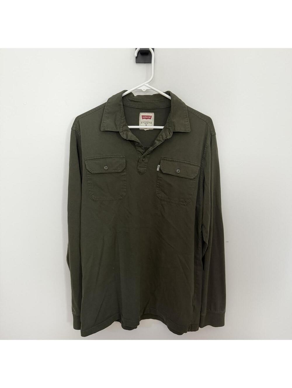 Levi's Men's Green and Khaki Shirt